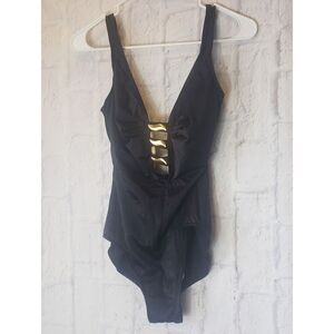 MAINSTREAM One Piece Swimsuit Black/Gold 14